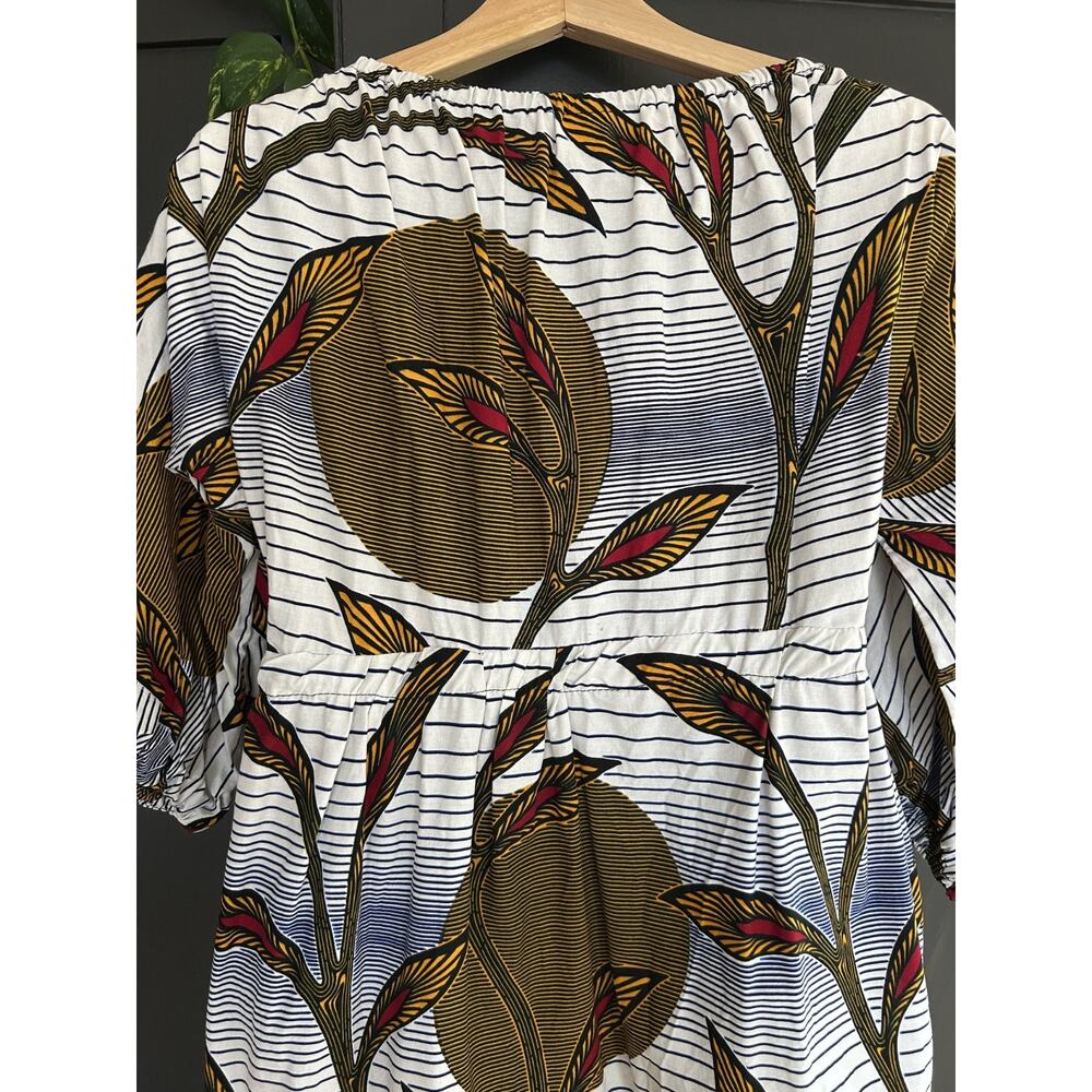 Francis + Benedict Artisan Cotton Maxi Dress Made in Togo S/M - Picture 10 of 13